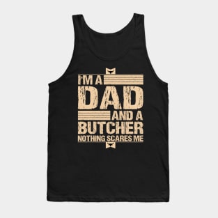 Butcher Butchery Dad Fathers Day Gift Funny Retro Vintage Tank Top